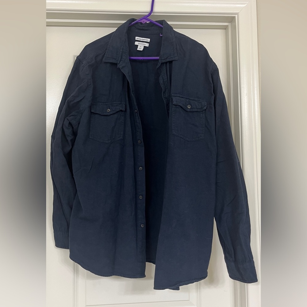 Amazon Essentials Men's Dark Blue Shirt Jacket